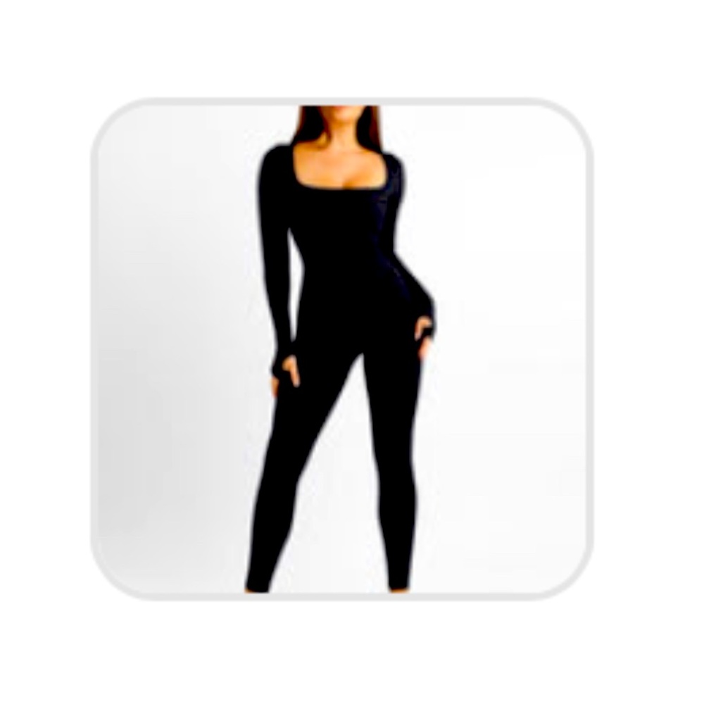 Popilush Shapewear Seamless Thumb Hole Long Sleeve Jumpsuit